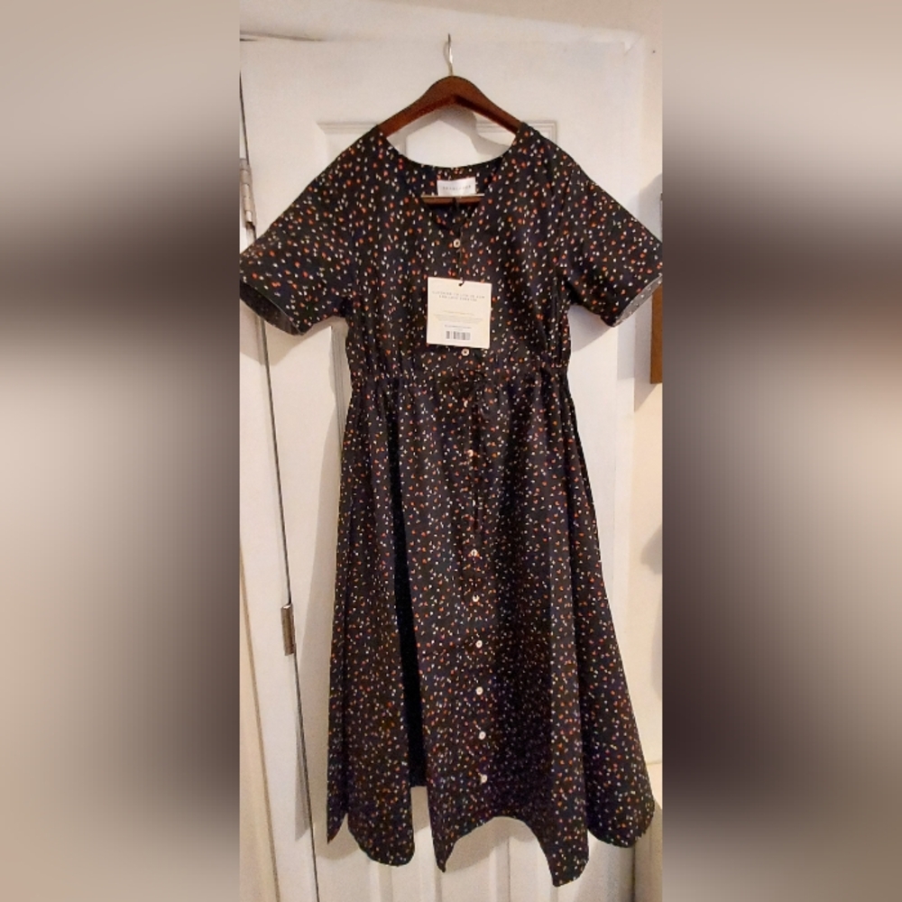 Tradlands Dress Nell Midi Small Black Floral Print - Picture 4 of 5